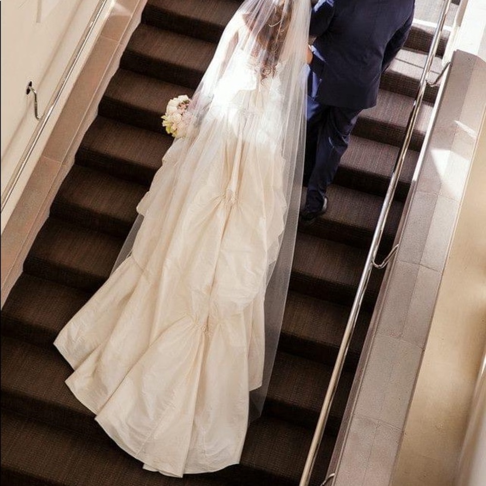 Manuel Mota Pronovias Satin Silk Wedding Dress